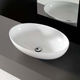 countertop washbasin / ceramic / oval / contemporary