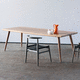 contemporary dining table / iroko / timber / iroko base