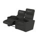 fabric cinema seating / synthetic leather / commercial / red