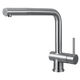 countertop mixer tap / stainless steel / kitchen / 1-hole