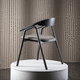 contemporary chair / indoor / fabric / ash