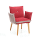 contemporary chair / indoor / fabric / wooden base
