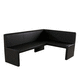 contemporary bench / leather / with backrest