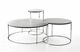 contemporary coffee table / steel / concrete / round