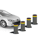 security bollard / retractable / steel / high-resistance
