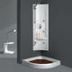 white shower column / wall-mounted / contemporary / panel