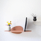 wall-mounted shelf / contemporary / painted metal / white
