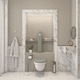 wall-hung toilet / back to wall / ceramic / home