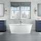 free-standing bathtub / for homes / acrylic / contemporary