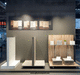 wooden display rack / on casters / for shop