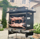 wood-burning rotisserie / charcoal / mobile / with 2 pins