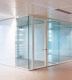 removable partition / double-glazed / aluminum / for offices