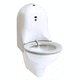 electronic toilet / wall-hung / ceramic / plastic