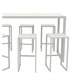 contemporary high bar table / laminate / metal base / rectangular
