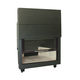 closed wood hearth / multi-fuel / 1-sided / metal