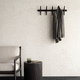 wall-mounted coat rack / contemporary / mahogany / black
