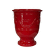 ceramic plant pot / round / home / red