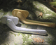 window handle / metal / contemporary / silver finish