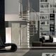 spiral staircase / contemporary / wooden steps / without risers