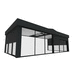 self-supporting conservatory / aluminum / for swimming pool / with integrated roller shutter