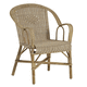 contemporary armchair / fabric / rattan / rattan