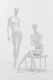 female display mannequin / fashion / seated