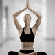 female display mannequin / realistic / seated / flexible