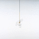 pendant lamp / brass / borosilicate glass / blown glass