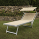 contemporary sun lounger / fabric / anodized aluminum / 100% recyclable