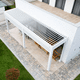 wall-mounted pergola / metal / sun shade louvers / bioclimatic
