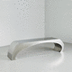 contemporary bench / polished steel / without backrest / without armrests