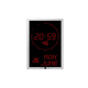contemporary clock / wall-mounted / digital / aluminum