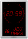 contemporary clock / ceiling mounted / analog / aluminum