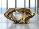 organic design sideboard table / solid wood / tropical wood / satin varnished wood