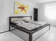 double bed / contemporary / with headboard / custom