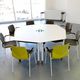 contemporary boardroom table / wooden / rectangular / square