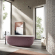 oval bathtub / for alcoves / free-standing / back to wall