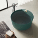 round bathtub / free-standing / for homes / composite
