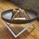 wood-burning fire pit / stainless steel / carbon steel