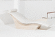 contemporary chaise longue / fabric / travertine / outdoor