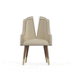contemporary dining chair / indoor / fabric / leather