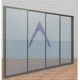 glass windbreak panel / commercial