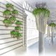 public space hanging planter stand