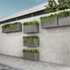 concrete planter / metal / stone / fiberglass