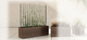 wood planter / metal / rectangular / custom