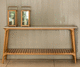 contemporary sideboard table / eucalyptus / eucalyptus base / rectangular
