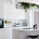 metal backsplash / plain / with storage / with shelf