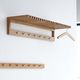 wall-mounted coat rack / contemporary / oak