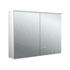 contemporary bathroom mirror cabinet / home / aluminum / polished