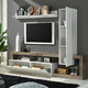 contemporary TV wall unit / wooden